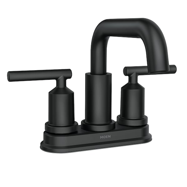 Centerset Bathroom Faucet in Matte Black